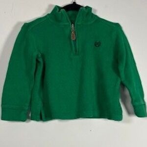 Chaps Kids Green Quarter Zip Pull Over Preppy Sweater Boys Size 3T